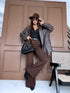 "GRACE LINE VS9006" fabric trousers - choco
